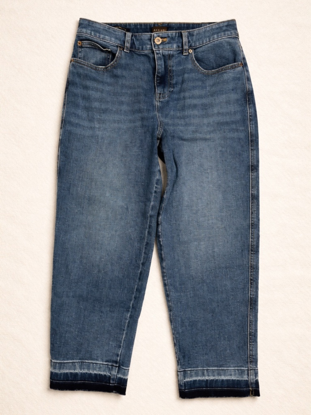 Talbots High Waist Straight Raw Hem Ankle Jeans Size 10